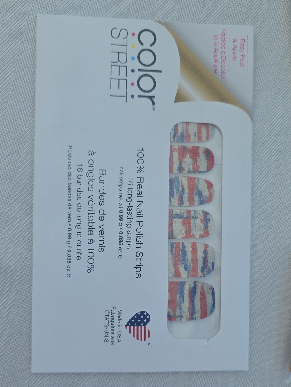 Color Street Red White & Blue Striped Nail Polish Strips